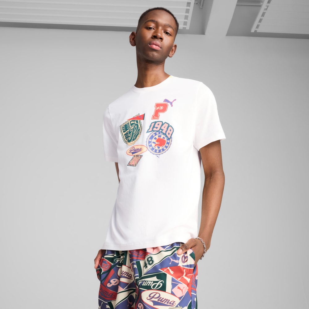 Изображение Puma Футболка SPORTS LEGACY Front Graphic Tee Men #1: Puma White