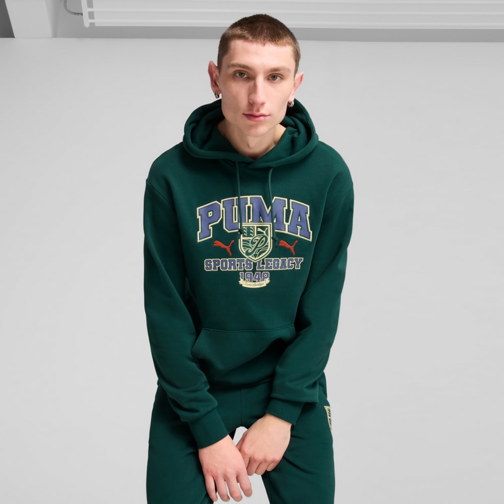 Изображение Puma Худи SPORTS LEGACY Graphic Hoodie Men #1: Dark Myrtle