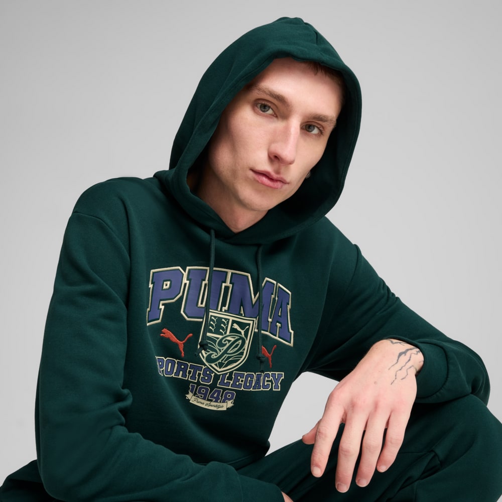 Изображение Puma Худи SPORTS LEGACY Graphic Hoodie Men #2: Dark Myrtle