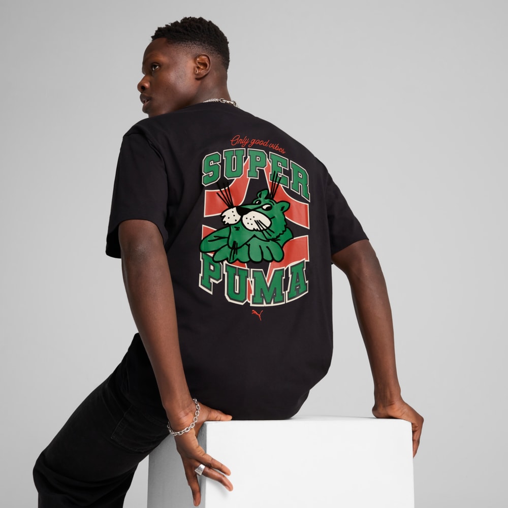 Изображение Puma Футболка GRAPHICS Super PUMA Relaxed Tee Men #2: Puma Black
