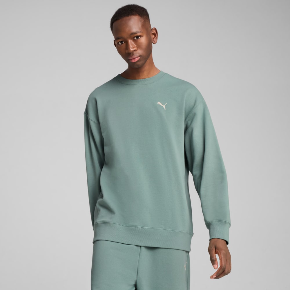 Зображення Puma Світшот WARDROBE ESS Relaxed Crew Men #1: Green Moon