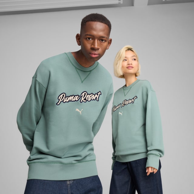 Imagen PUMA Polerón holgado con cuello redondo y estampado PREMIUM ESS unisex