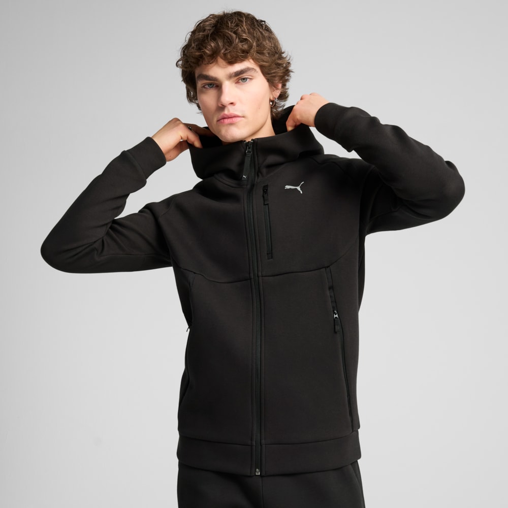 Изображение Puma Кофта PUMATECH Full-Zip Hoodie Men #1: Puma Black