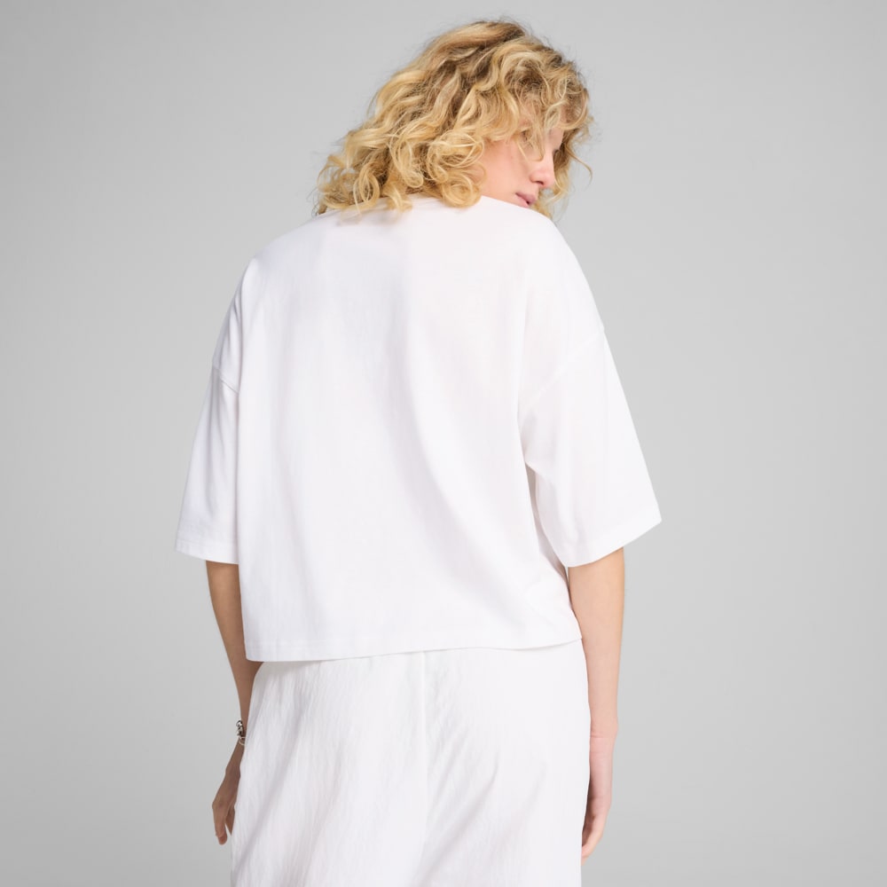 Зображення Puma Футболка WARDROBE ESS Oversized Short Tee Women #2: Puma White