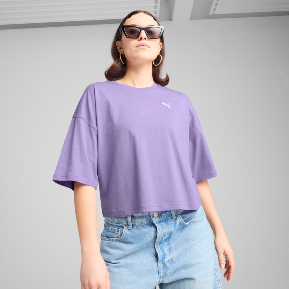 Изображение Puma Футболка WARDROBE ESS Oversized Short Tee Women #1: Lavender Alert