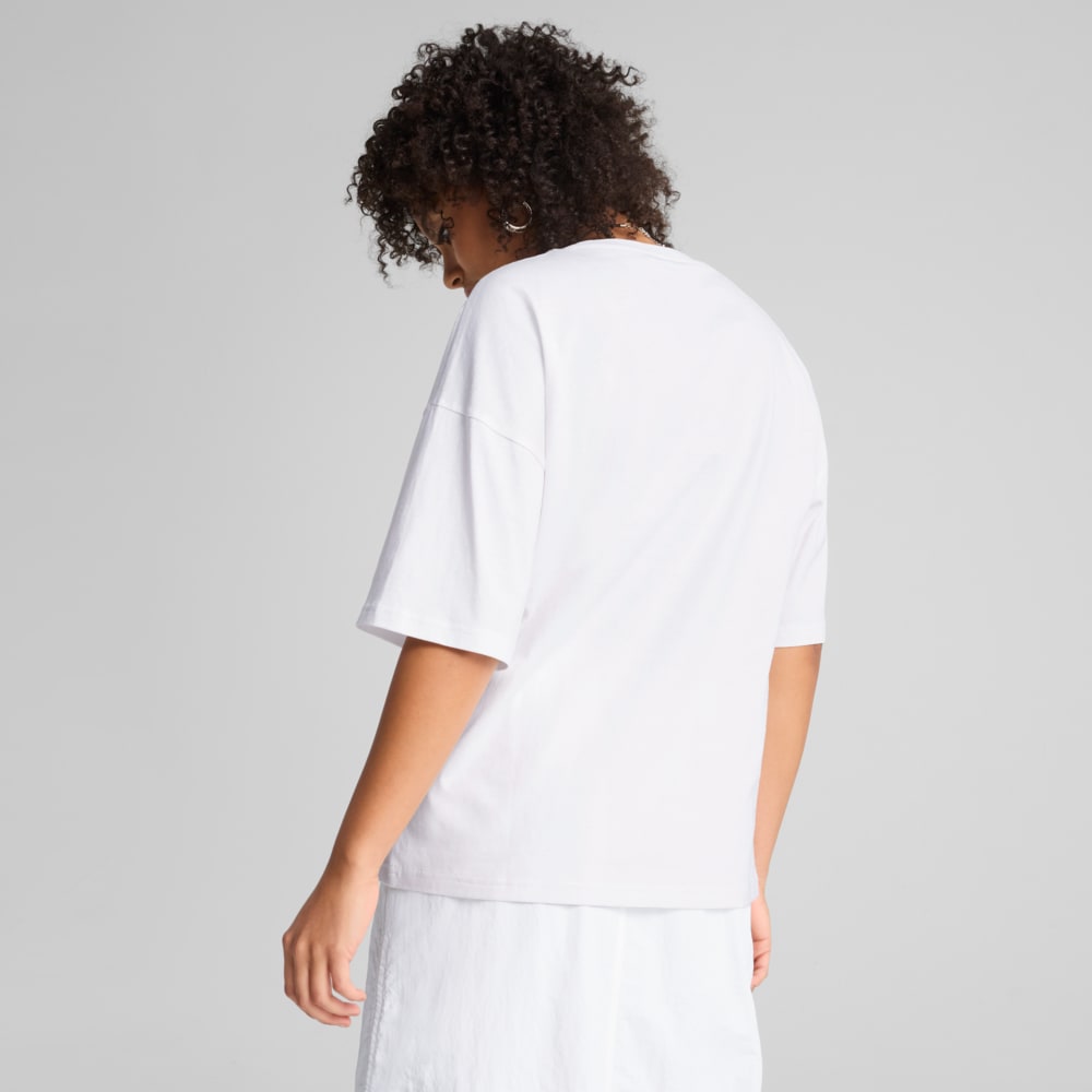 Изображение Puma Футболка WARDROBE ESS Oversized Tee Women #2: Puma White