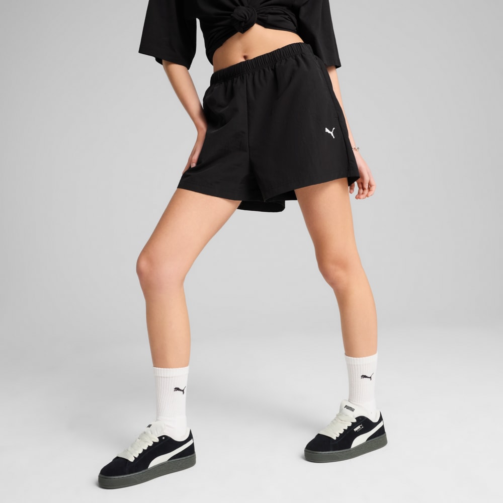 Изображение Puma Шорты Wardrobe Essentials A-Line Woven Shorts 3' Women #1: Puma Black