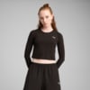 Изображение Puma Лонгслив WARDROBE ESS Longsleeve Baby Tee Women #1: Puma Black