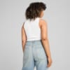 Зображення Puma Топ WARDROBE ESS Ribbed Crop Top Women #4: Puma White