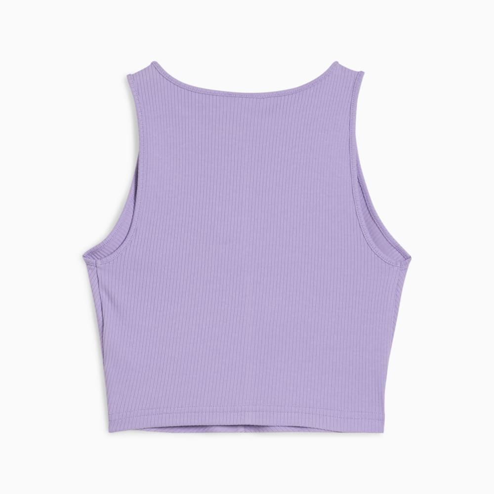 Изображение Puma Топ WARDROBE ESS Ribbed Crop Top Women #2: Lavender Alert