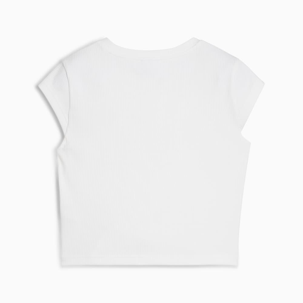 Image PUMA Camiseta Baby Look Wardrobe Essentials Ribbed Feminina #1