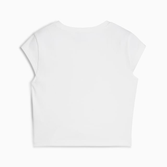 Image PUMA Camiseta Baby Look Wardrobe Essentials Ribbed Feminina