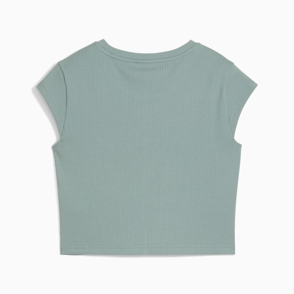 Image PUMA Camiseta Baby Look Wardrobe Essentials Ribbed Feminina #1