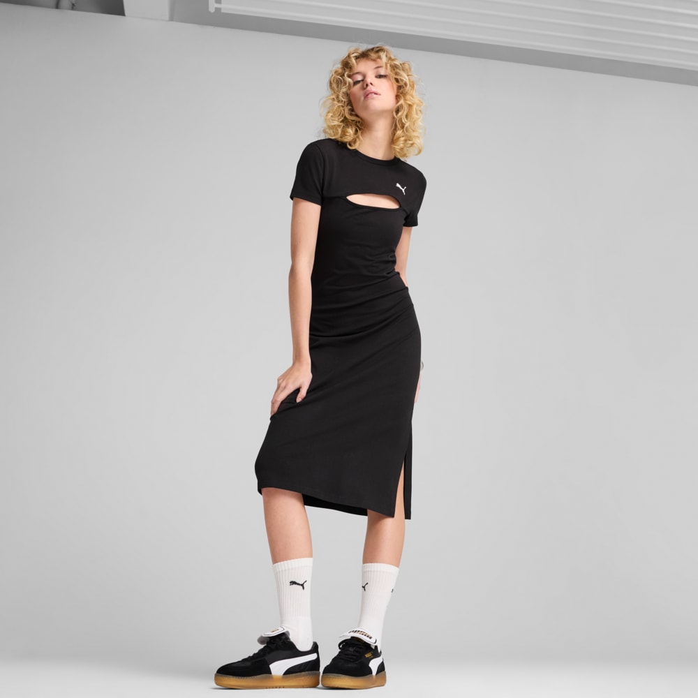 Изображение Puma Платье WARDROBE ESS Midi Cut-Out Dress Women #1: Puma Black