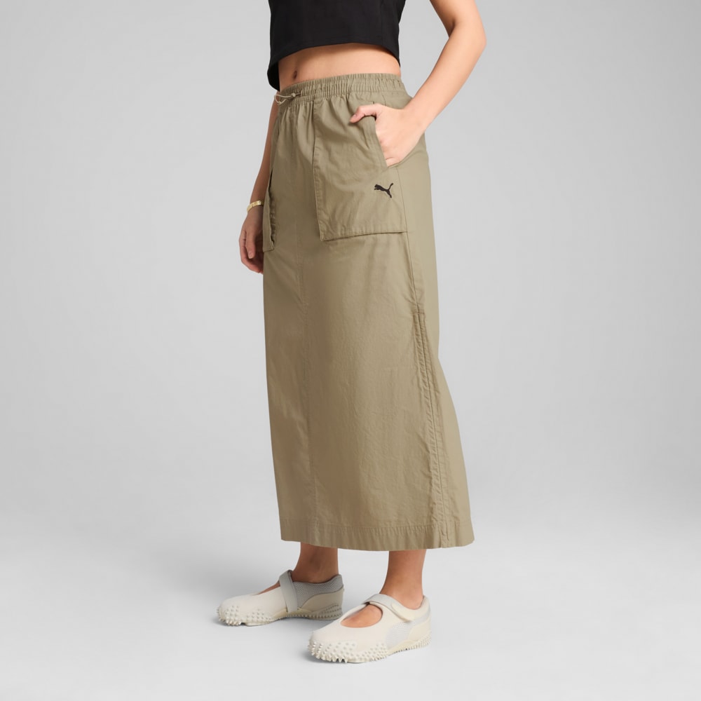 Изображение Puma Юбка FUTURE.PUMA.ARCHIVE Zip-Off Maxi Woven Skirt Women #1: Velvet Moss