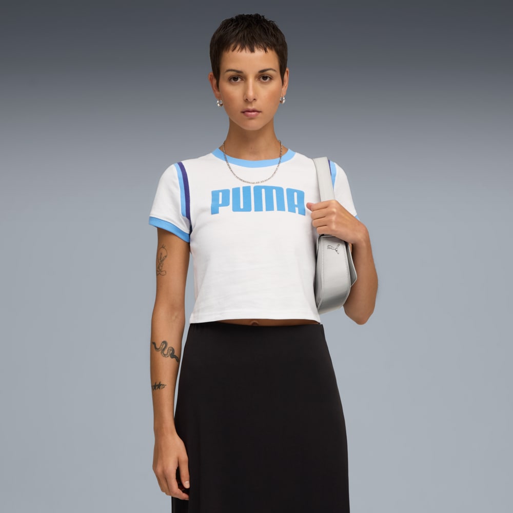 Изображение Puma Футболка FUTURE.PUMA.ARCHIVE Graphic Baby Tee Women #1: Puma White