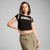 Изображение Puma Футболка FUTURE.PUMA.ARCHIVE Graphic Baby Tee Women #1: PUMA Black-Alpine Snow