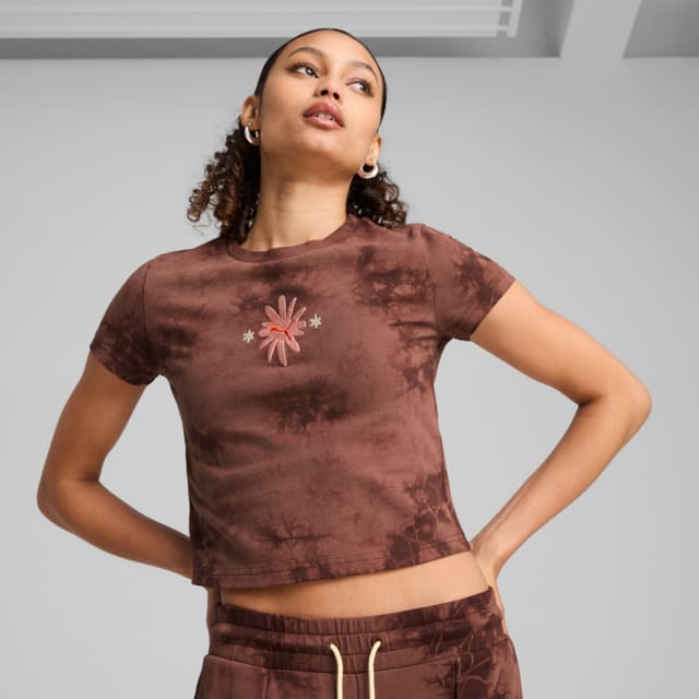 Imagen PUMA Polera corta WARDROBE Essentials FLORAL PACK para mujer