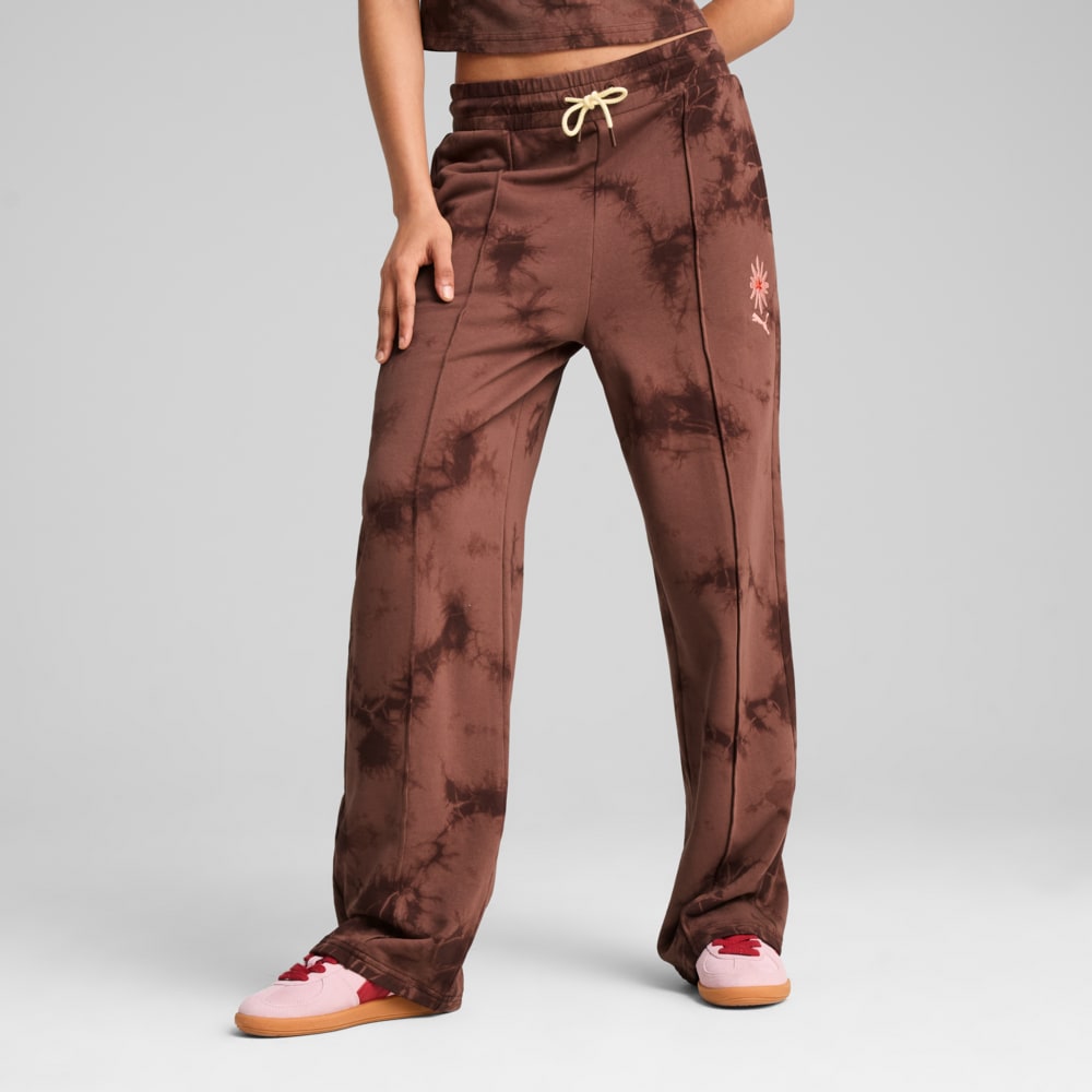 Image PUMA Calça de Moletom Wardrobe ESS FLORAL PACK Washed Straight Feminino #1