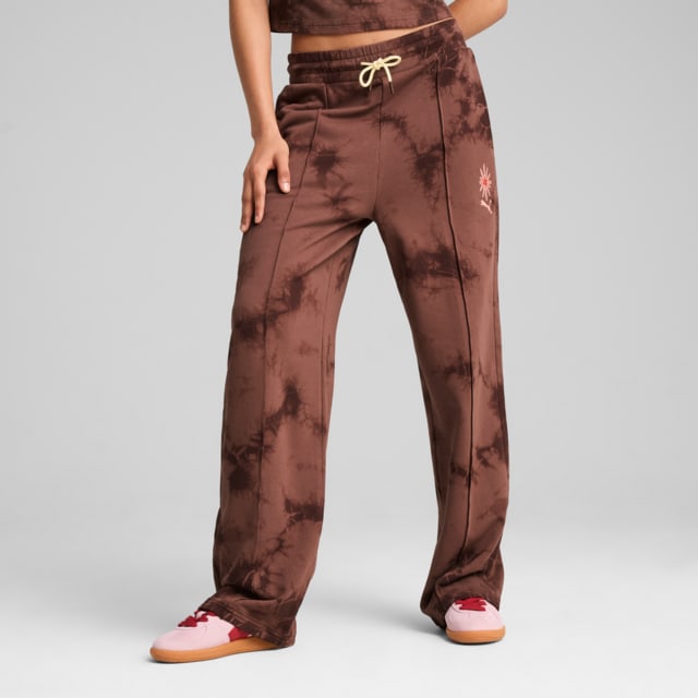 Image PUMA Calça de Moletom Wardrobe ESS FLORAL PACK Washed Straight Feminino