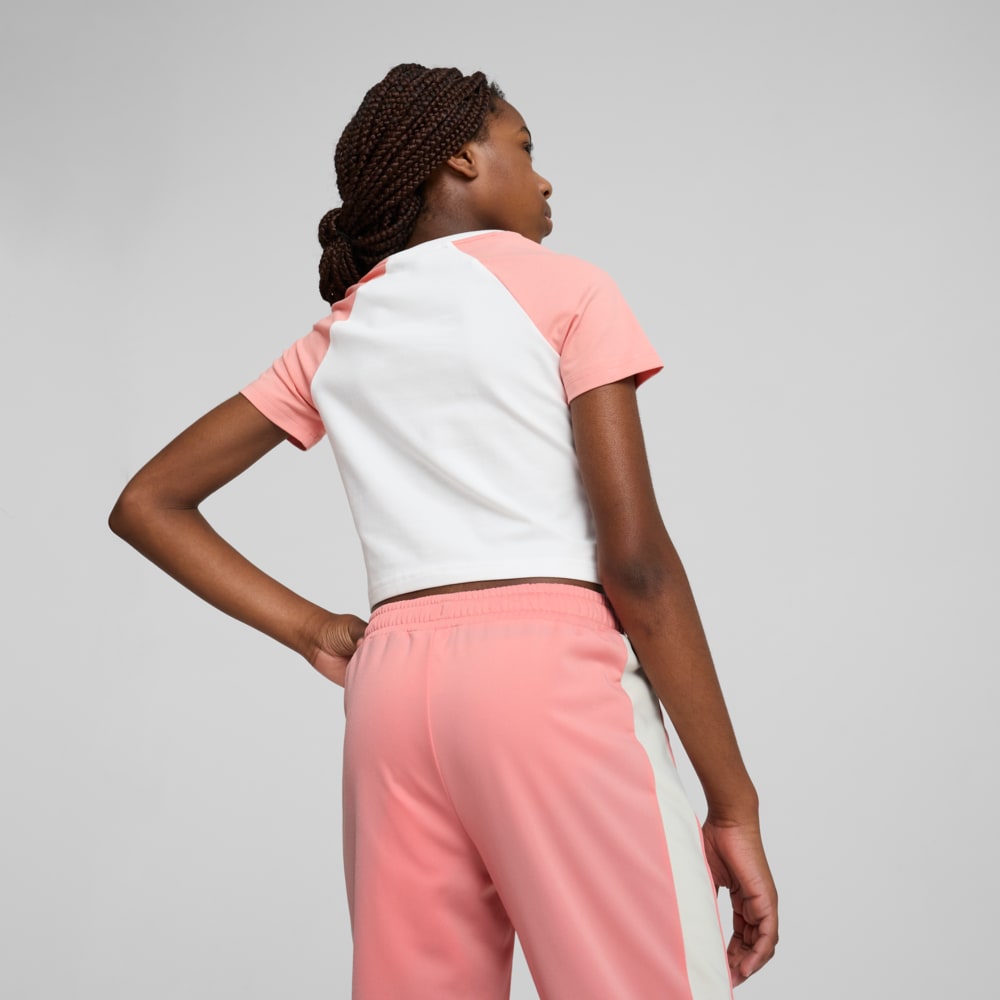 Изображение Puma Детская футболка BUTTERFLY VIBE Baby Tee Youth #2: PUMA White-Pink Fruit