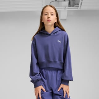 Изображение Puma Детское худи WARDROBE ESS Short Length Hoodie Youth