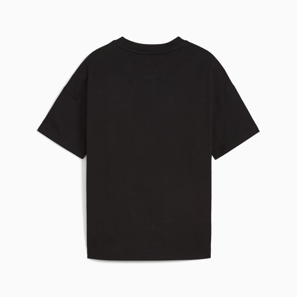 Изображение Puma Детская футболка Wardrobe Essentials Relaxed Tee Youth #2: Puma Black