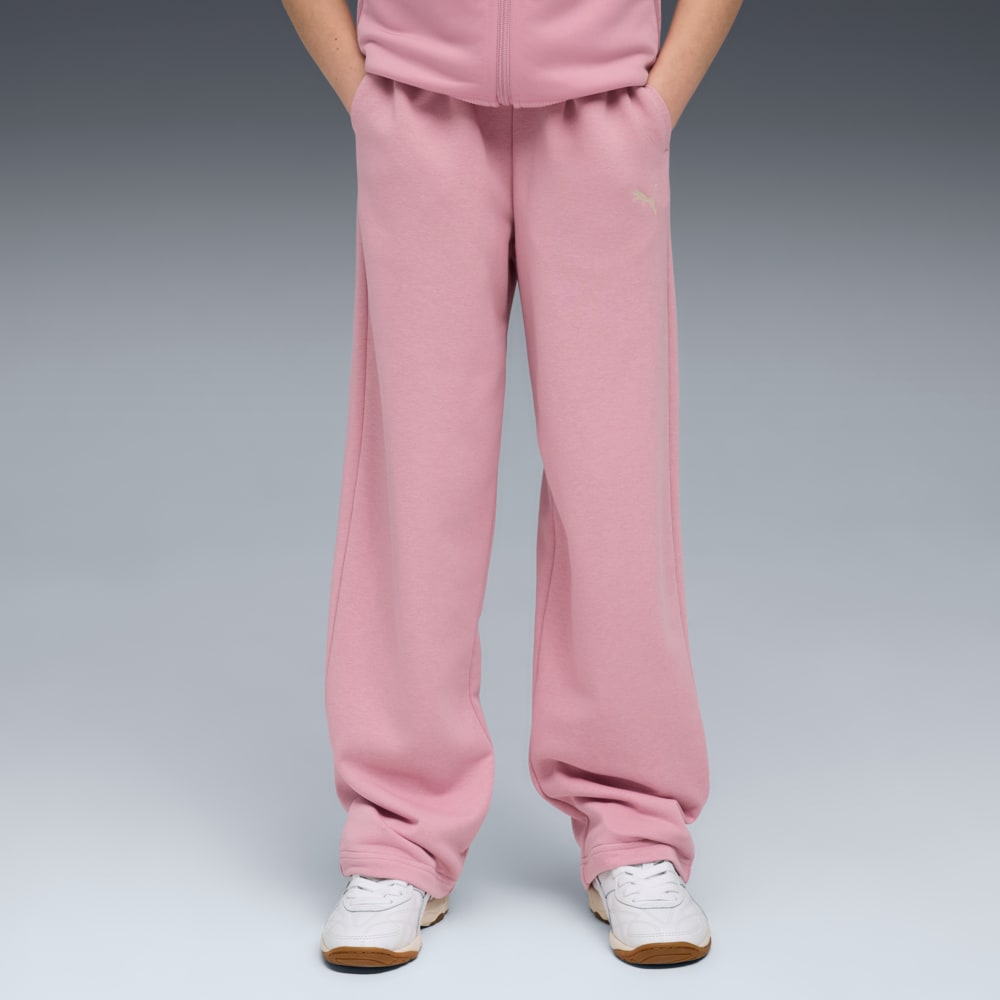 Зображення Puma Дитячі штани Wardrobe Essentials Relaxed Wide Leg Sweatpants Youth #1: Poised Pink