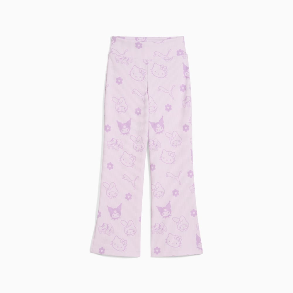 Изображение Puma Детские леггинсы PUMA x HELLO KITTY & FRIENDS Ribbed Flared Leggings Kids #1: Lilac Frost