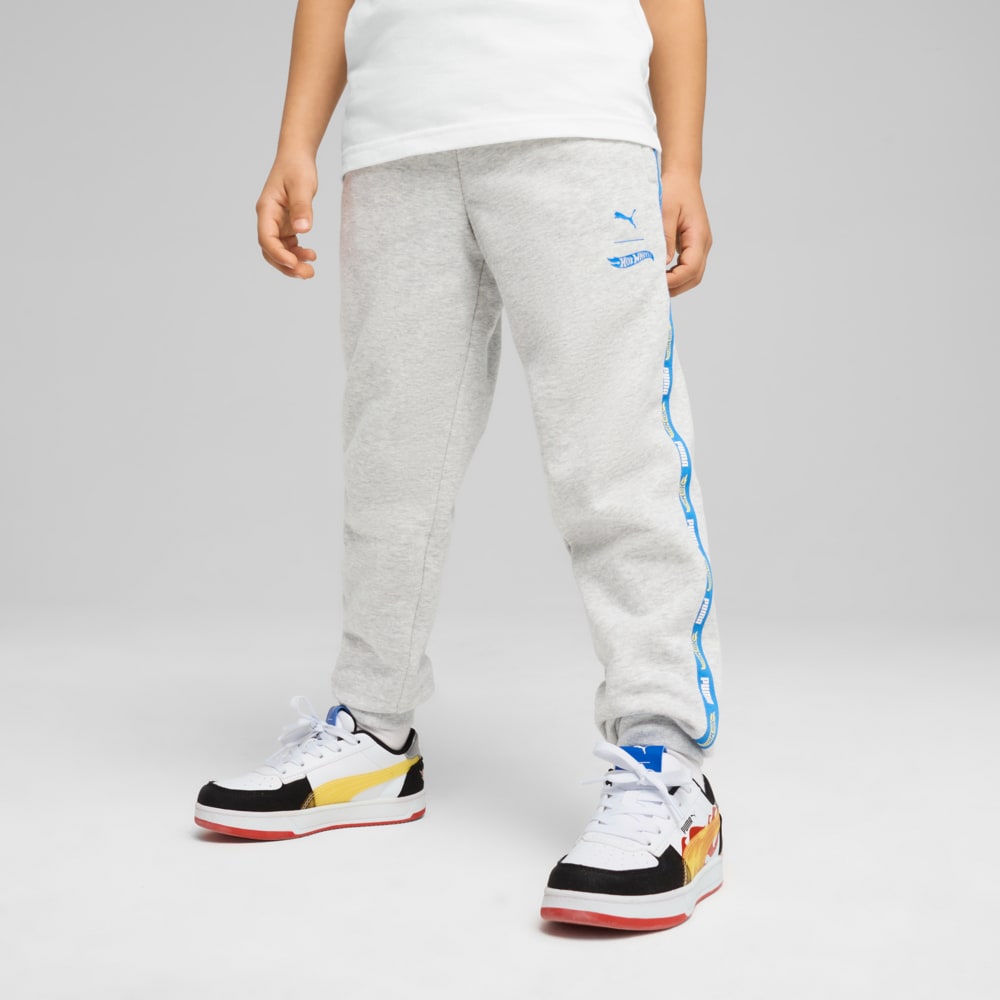 Изображение Puma Детские брюки PUMA x HOT WHEELS Sweatpants Kids #1: light gray heather