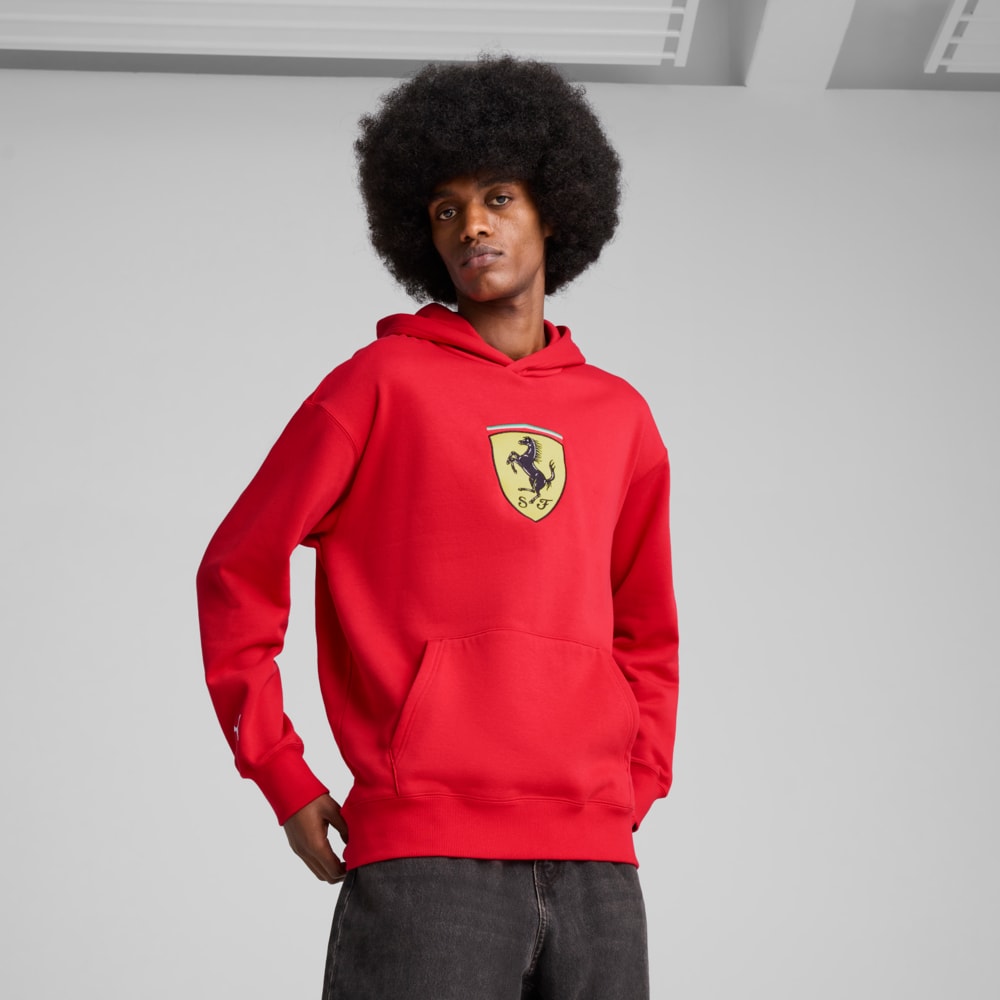 Image PUMA Moletom com Capuz Scuderia Ferrari Race Big Shield Masculino #1