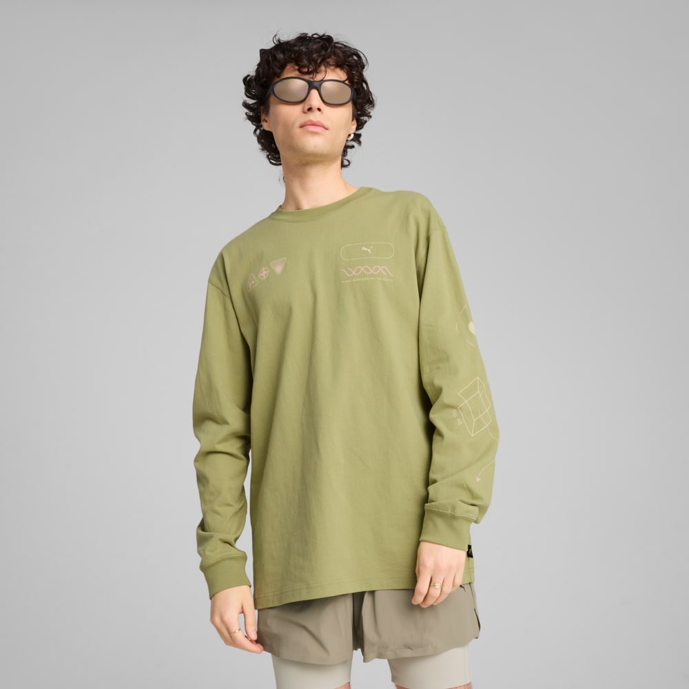 Зображення Puma Лонгслів House Of Graphics Celerity Long Sleeve Top Men #1: Calming Green
