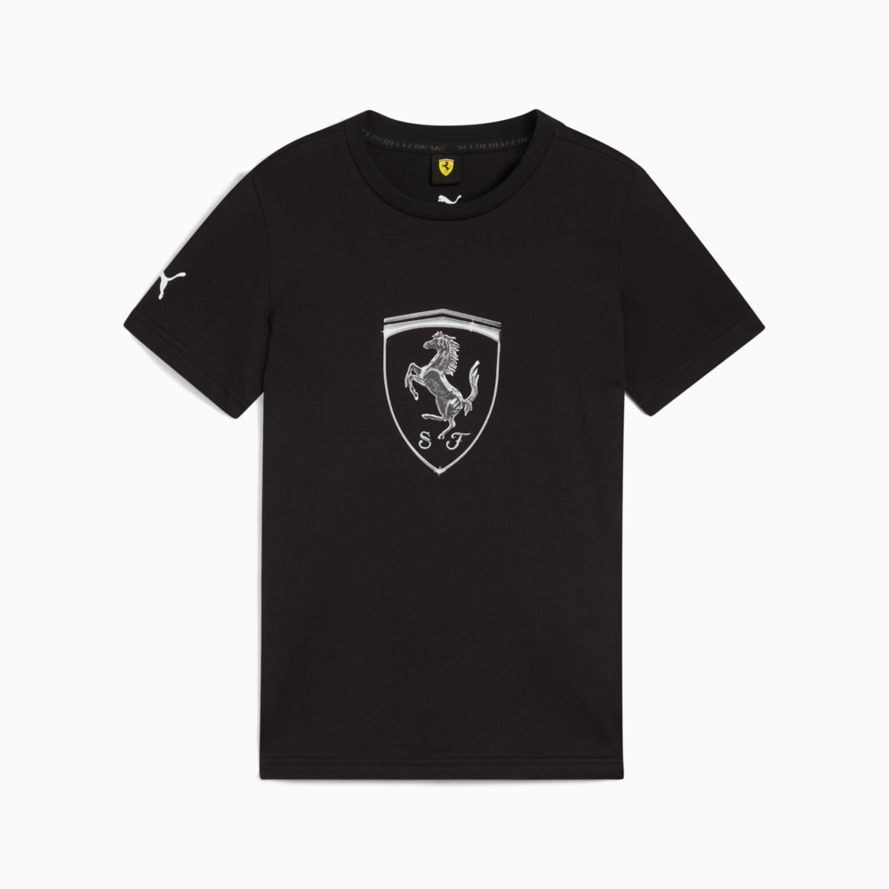 Зображення Puma Дитяча футболка Scuderia Ferrari Race Tonal Big Shield Tee Youth #1: Puma Black