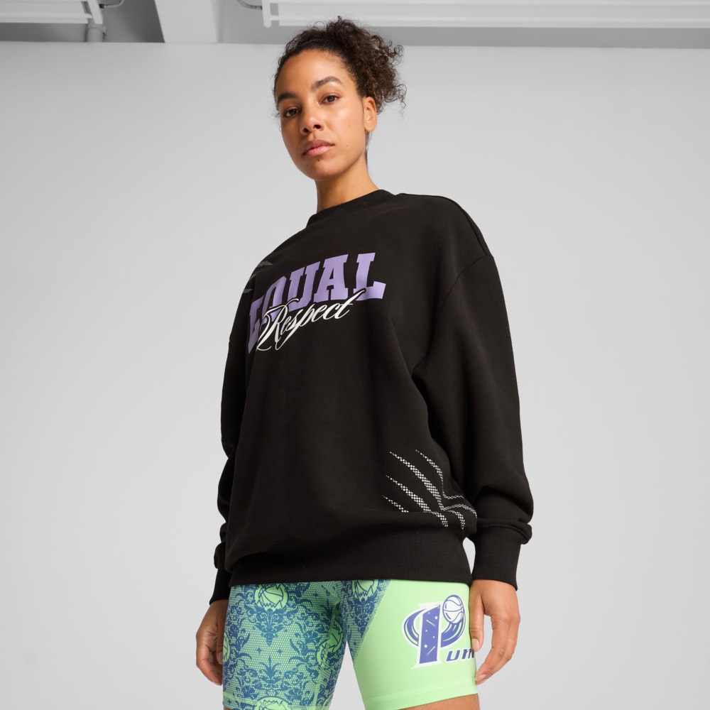 Изображение Puma Свитшот Lace Em Up Equal Respect Crew Women #1: Puma Black