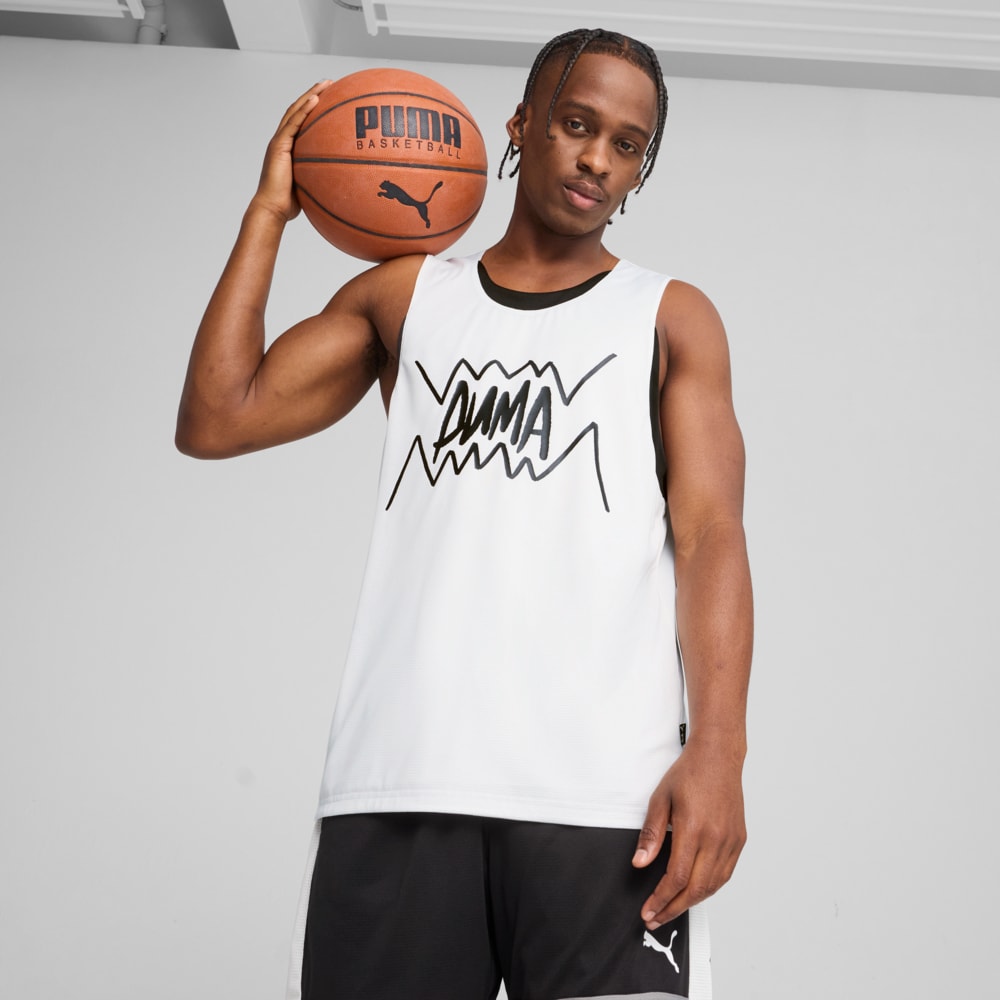 Изображение Puma Майка Jaws Core Basketball Tank Men #1: Puma White