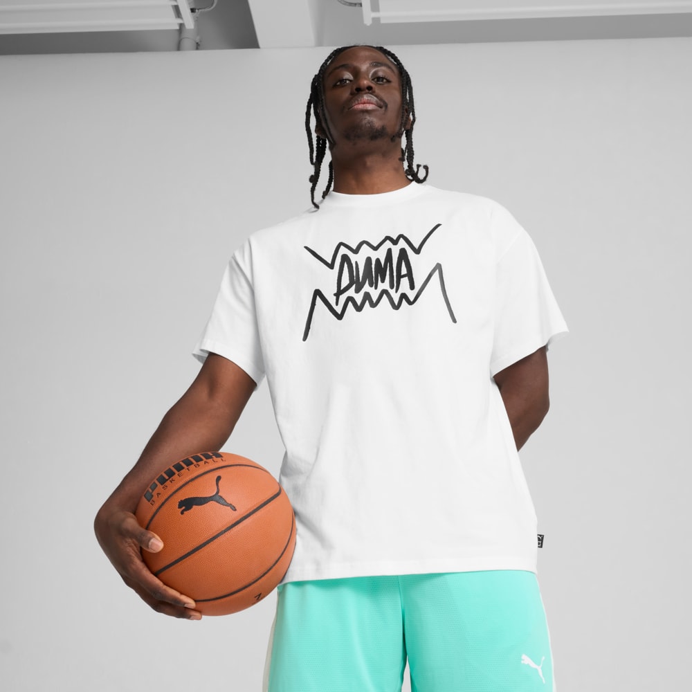 Изображение Puma Футболка Jaws Core Basketball Tee Men #1: Puma White