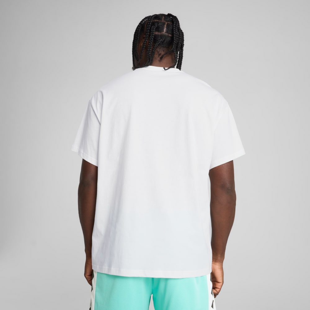 Изображение Puma Футболка Jaws Core Basketball Tee Men #2: Puma White