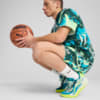 Изображение Puma Шорты Hoop Dreamz Short II Unisex #5: Dark Myrtle-Spring Fern-AOP