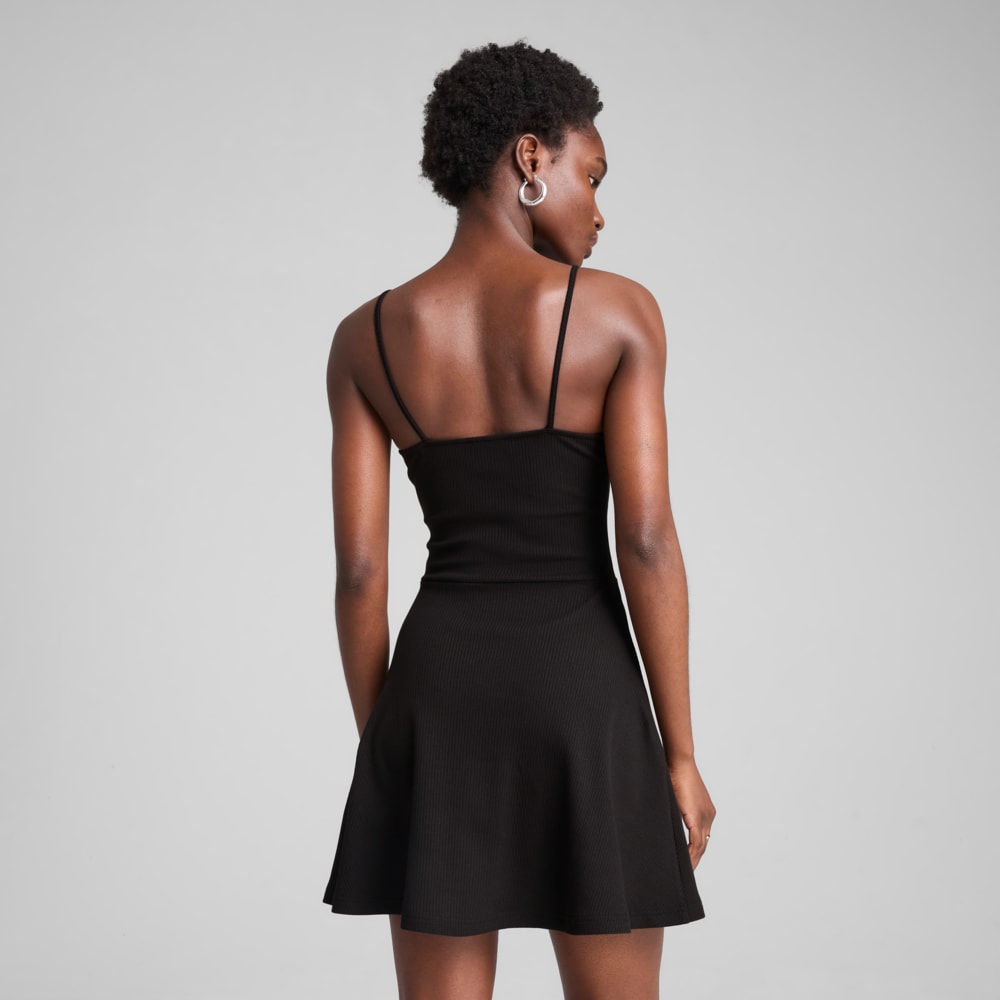 Зображення Puma Сукня WARDROBE ESS Ribbed Flared Short Dress Women #2: Puma Black