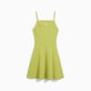Изображение Puma Платье WARDROBE ESS Ribbed Flared Short Dress Women #4: Sea Kelp