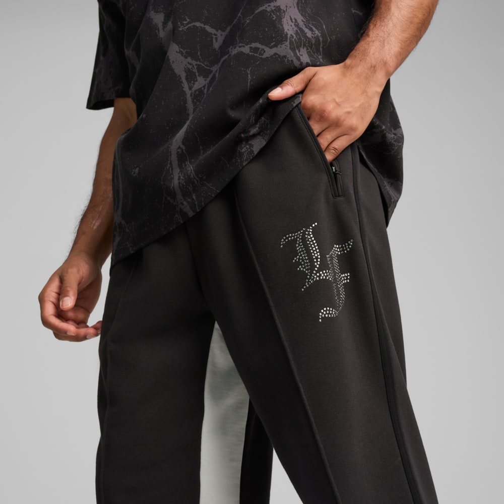 Изображение Puma Брюки PUMA HOOPS x LAFRANCÉ Written in Chrome Pants Men #2: Puma Black