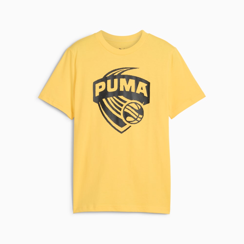Изображение Puma Детские футболка Posterize Basketball Tee I Youth #1: Sunny Yellow