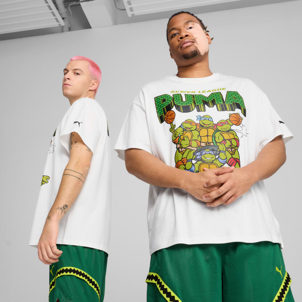 Изображение Puma Футболка PUMA HOOPS x TMNT Basketball Tee Men #1: Puma White