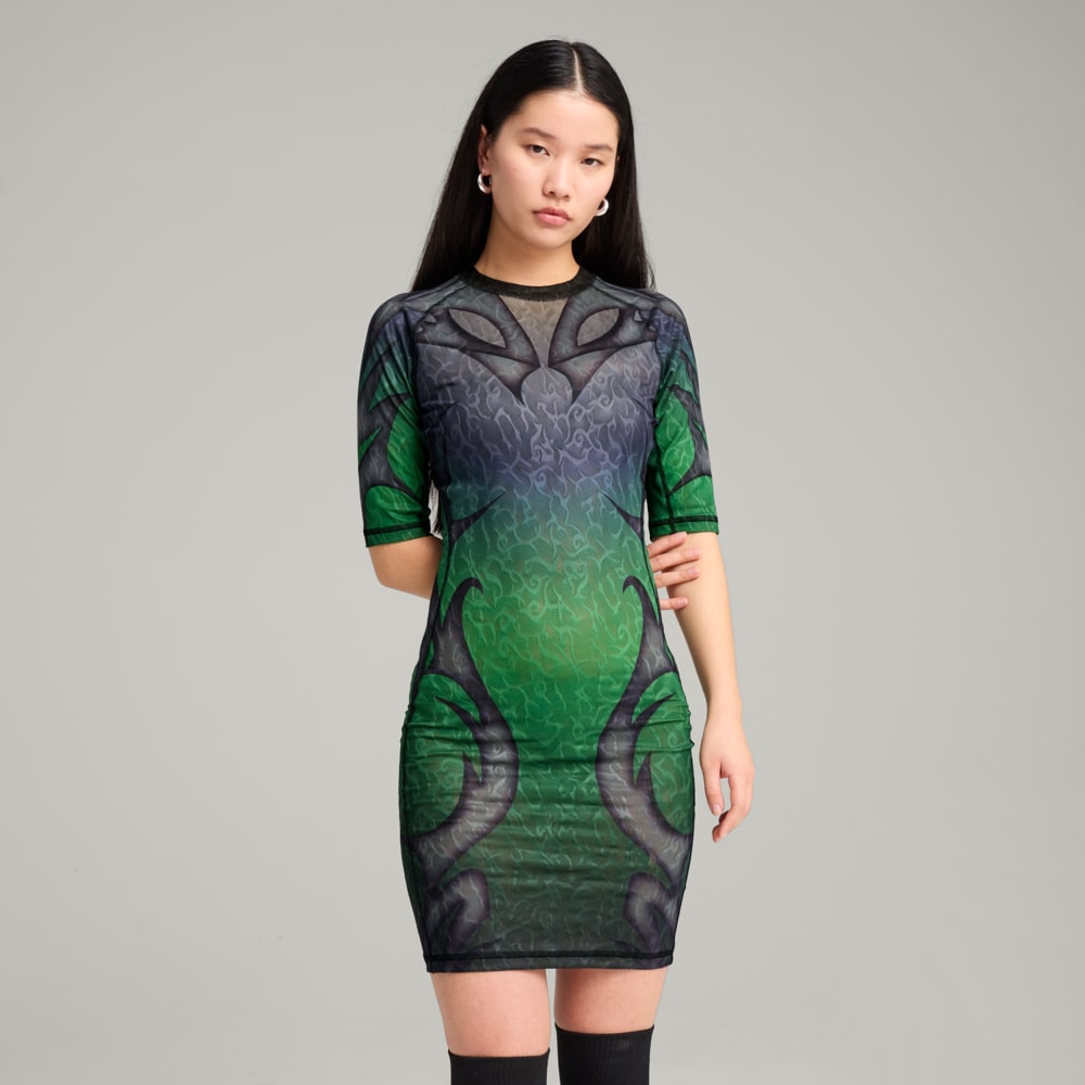 Изображение Puma Платье PUMA x ARIES  Dress Women #1: Fluro Green Pes