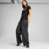 Изображение Puma Футболка ESS METALLIC No. 1 Logo Tee Women #3: Puma Black-Metallic Silver