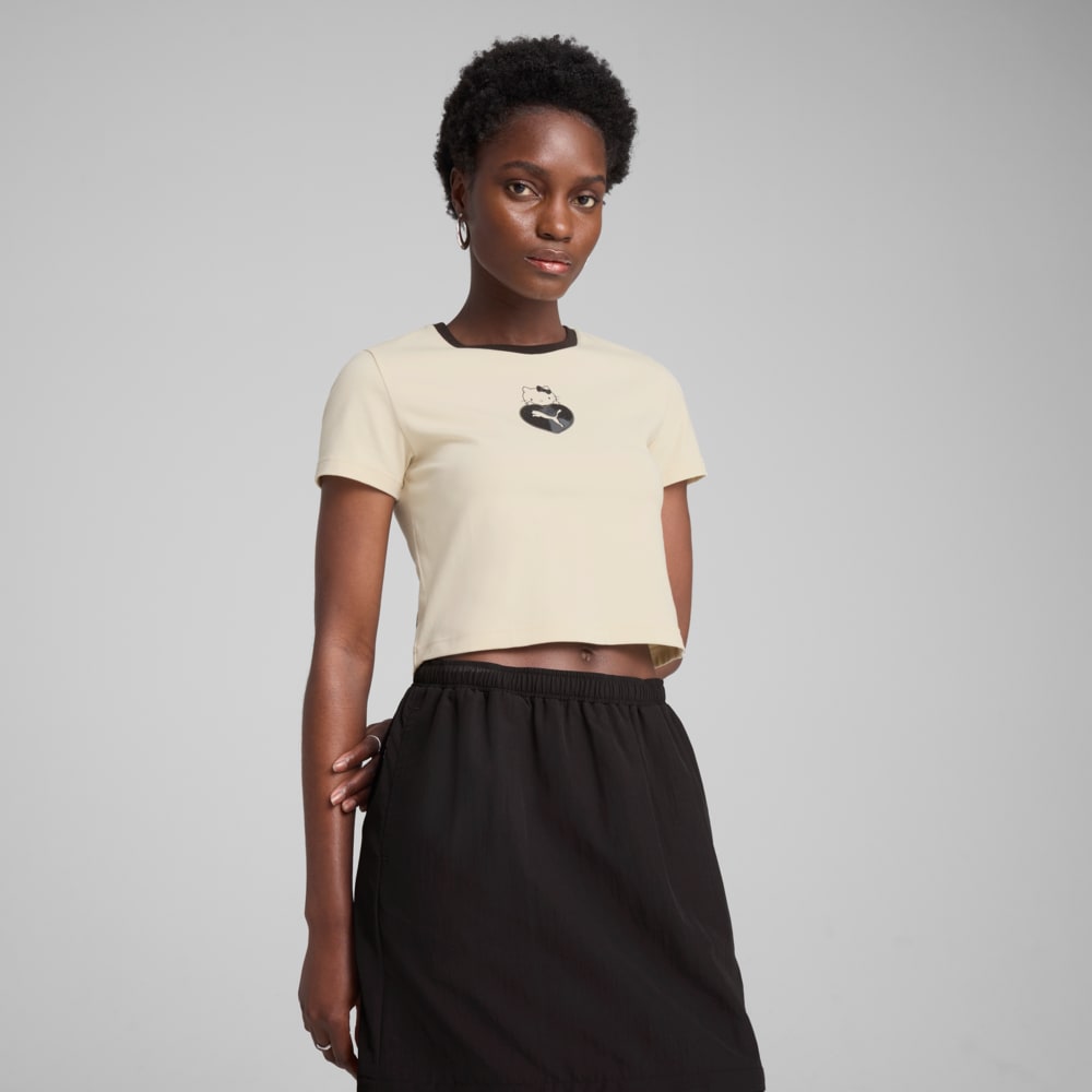 Изображение Puma Футболка PUMA X HELLO KITTY AND FRIENDS Graphic Baby Tee Women #1: Alpine Snow