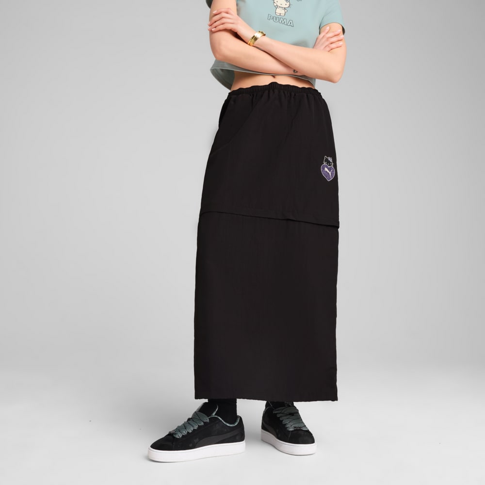 Зображення Puma Спідниця PUMA X HELLO KITTY AND FRIENDS Woven Maxi Skirt Women #1: Puma Black