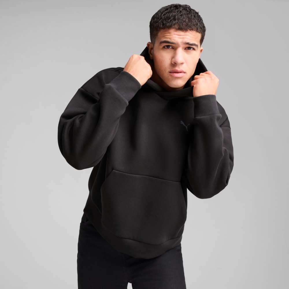 Изображение Puma Худи WARDROBE ESS Boxy Hoodie Men #1: Puma Black
