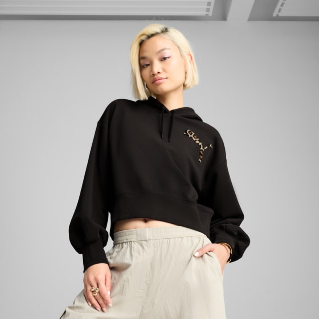Imagen PUMA Polerón corto LEO LUXE para mujer