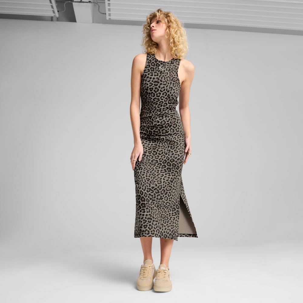Изображение Puma Платье LEO LUXE Slim All-Over Print Dress Women #1: Puma Black